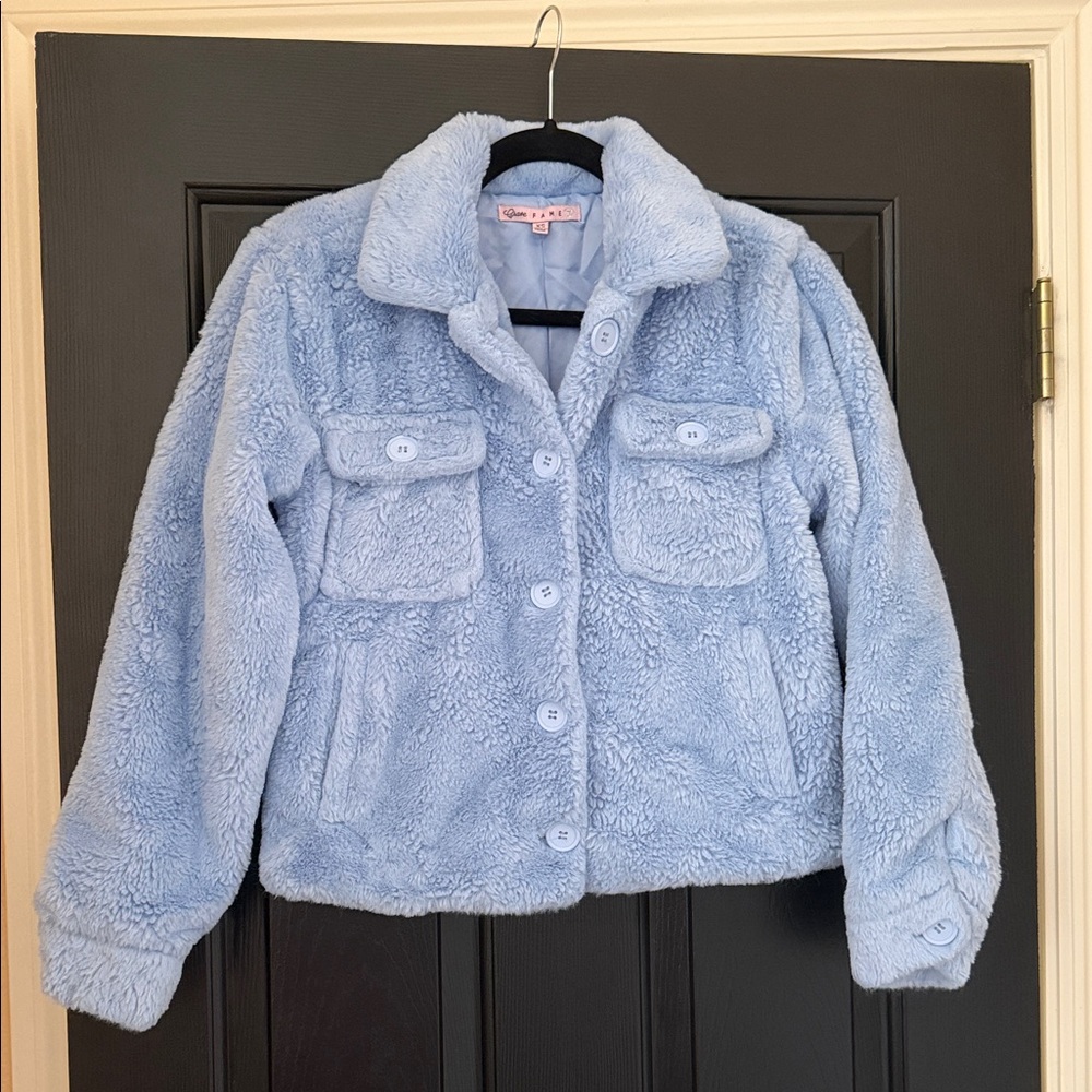 Light Blue Teddy Coat